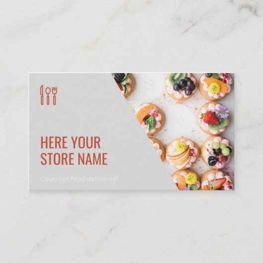 Restauration gastronomique moderne Carte de visite (Devant)