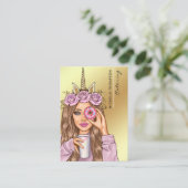 Restauration Whimsical Unicorn Lady Carte de visit (Debout devant)