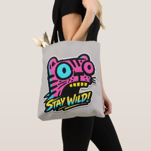 🐯✨ Reste Sauvage ! – Sac Fourre-Tout Néon Tigre �