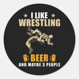 Resten en bier ronde sticker