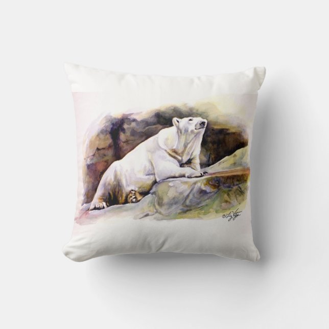 Restende Beer pillow Kussen (Voorkant)