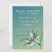 Restende Dragonfly Bridal Shower Uitnodiging (Voorkant)