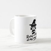 Restende heksengezicht koffiemok (Voorkant links)