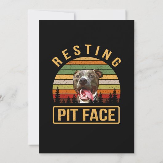 Restende Pitbull-zijde Bedankkaart (Voorkant)