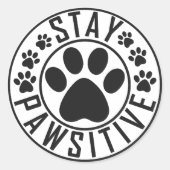 rester autocollant pawsitive (Devant)