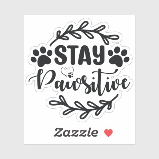 rester autocollant pawsitive (Feuille)
