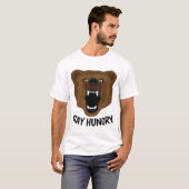 RESTER FAIM Funny Grizzly Bear T-shirts (Devant entier)