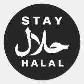 Rester un autocollant halal (Devant)