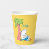 RESTERENDE BEACH FACE Belly Button Hippo Boynton P Papieren Bekers (Achterkant)
