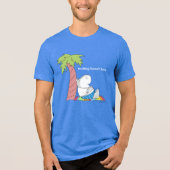 RESTERENDE BEACH FACE belly button hippo Boynton Tri-Blend Shirt (Voorkant)