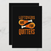 Resterende Eten Is Voor Stoppen Funny Thanksgiving Feestdagenkaart (Voorkant / Achterkant)