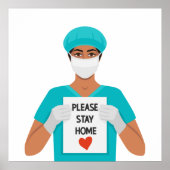 Restez à la maison Poster (Devant)