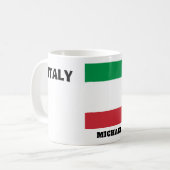 Restez au calme avec l'Italie Drapeau café Mug (Devant gauche)