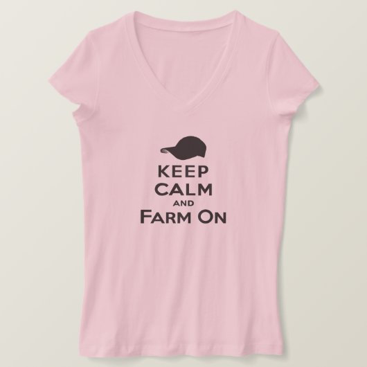 Restez au calme et à la ferme - T-shirts pour dame (Design devant)