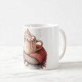Restez au Chaud - Mug Hiver Aquarelle (Devant droit)