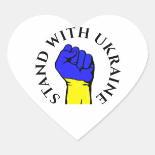 RESTEZ AVEC LES Stickers Coeur UKRAINE