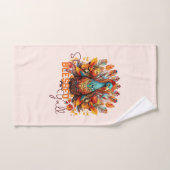 Restez béni Y'all avec une Turquie colorée (Serviette à main)