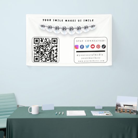 Restez branchés Promo dentaire Bannière des médias (Salon professionnel)