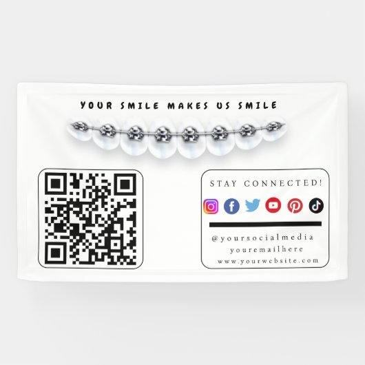 Restez branchés Promo dentaire Bannière des médias (Horizontal)