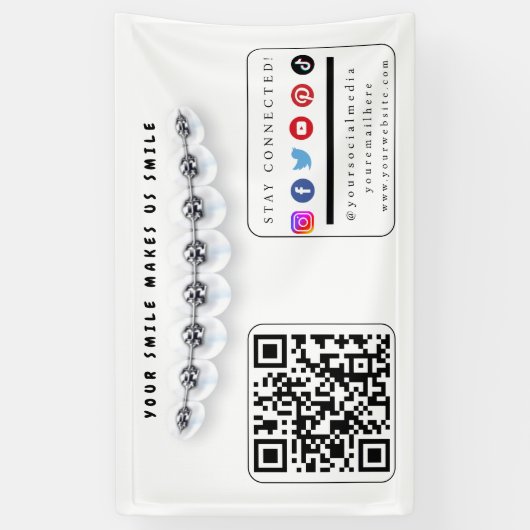 Restez branchés Promo dentaire Bannière des médias (Vertical)