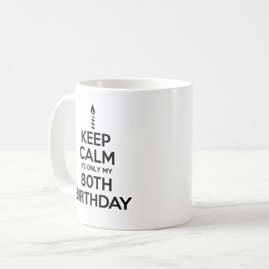 Restez calme 80e anniversaire Mug (Devant gauche)