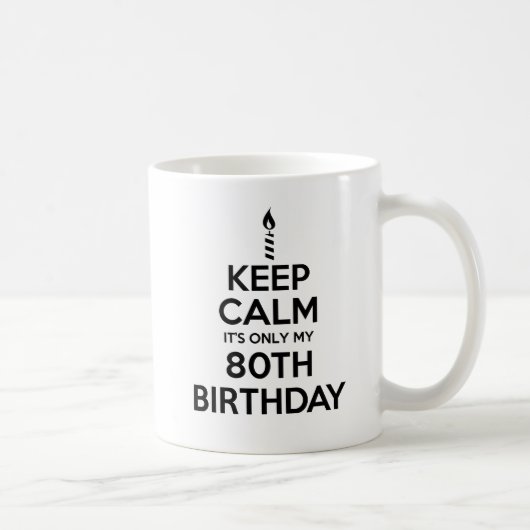 Restez calme 80e anniversaire Mug (Droite)