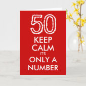 Restez calme ce n'est qu'un numéro 50e carte d'ann (Fleur jaune)