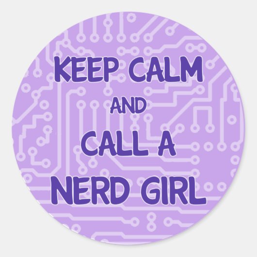 Restez calme et appelez un Autocollant Nerd pour f (Devant)