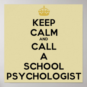 Restez calme et appelez une affiche de psychologue