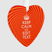 Restez Calme Et Ayez Votre Texte Orange Swirl (devant)