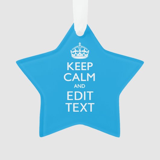 Restez calme et ayez votre texte sur Sky Blue Acce (devant)