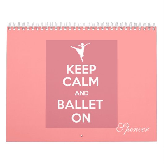 Restez calme et ballet sur le calendrier (Protection)