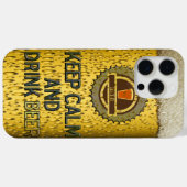 Restez calme et buvez de la bière iPhone 7 coque (Verso (horizontal))