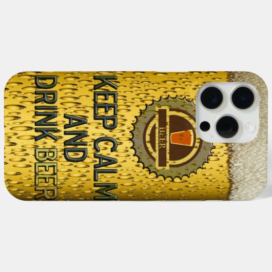 Restez calme et buvez de la bière iPhone 7 coque (Verso (horizontal))