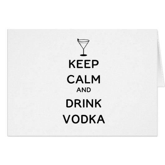Restez calme et buvez de la Vodka (Devant horizontal)