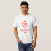 Restez calme et codez sur le t-shirt | Programmati (Devant entier)