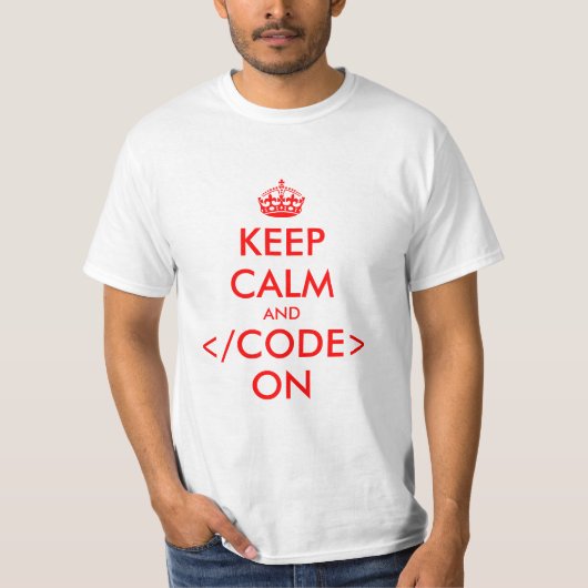 Restez calme et codez sur le t-shirt | Programmati (Devant)
