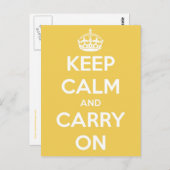 Restez calme et continuez sur une carte postale ja (Devant / Derrière)