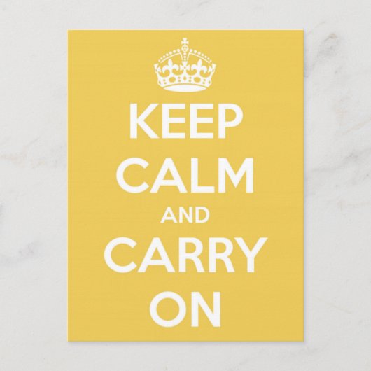 Restez calme et continuez sur une carte postale ja (Devant)