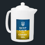Restez calme et continuez votre trident emblème uk<br><div class="desc">Restez calme et portez le drapeau ukrainien</div>