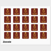 Restez Calme Et Coupez Les stickers Fromage (Feuille)