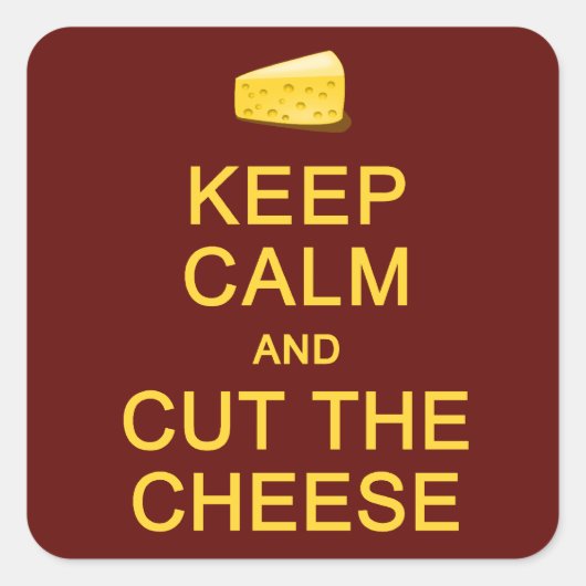 Restez Calme Et Coupez Les stickers Fromage (Devant)