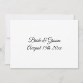 Restez calme et enregistrez les cartes mariage dat (Dos)