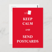 Restez calme et envoyez des cartes postales (Devant / Derrière)