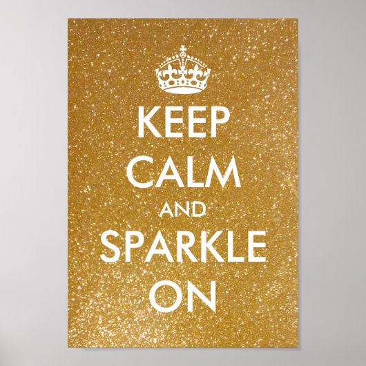 Restez calme et étincelez sur les affiches de part (Devant)