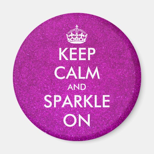 Restez calme et étincelez sur les magnets de parti (Devant)