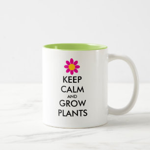 Restez calme et faire pousser plante café tasse ca