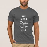 Restez calme et faites la fête sur le t-shirt