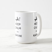 Restez calme et Kayak café Mug (Devant droit)