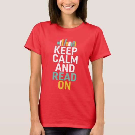 Restez calme et lisez sur le T-shirt Geek de ver d (Devant)
